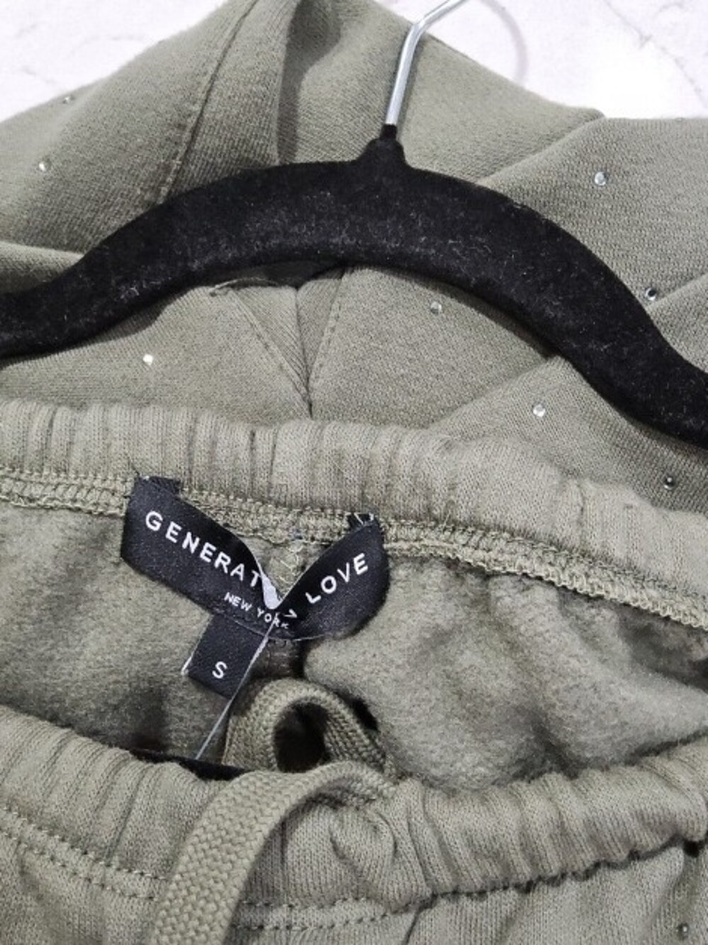 Generation Love Olive Sparkle Jogger Set - Picture 3 of 3